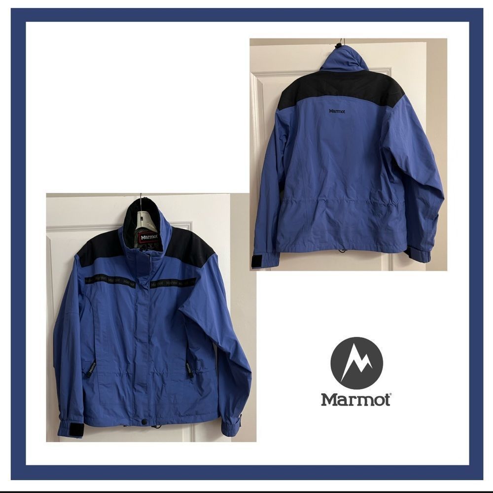 Marmot Mesh Lined Ski Jacket in Periwinkle/Black Size M